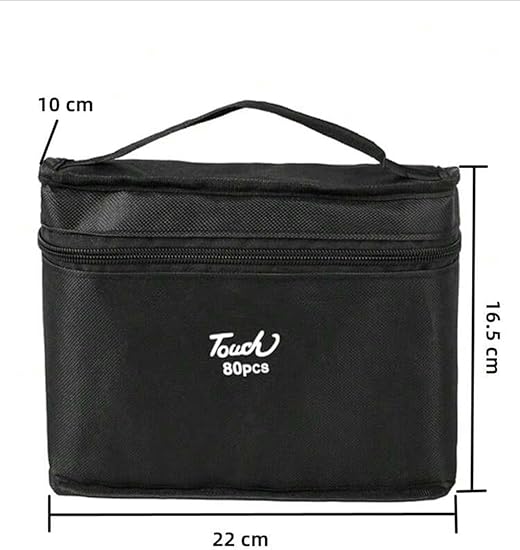 Markery Alkoholowe Touch 80szt. Dwustronne z Etui | Sztuka Rysunku