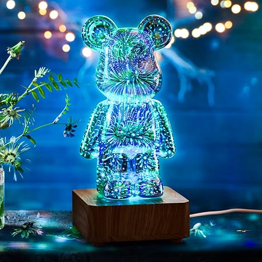 Lampa LED Miś 3D Holograficzny - Nastrojowe Oświetlenie Dekoracyjne
