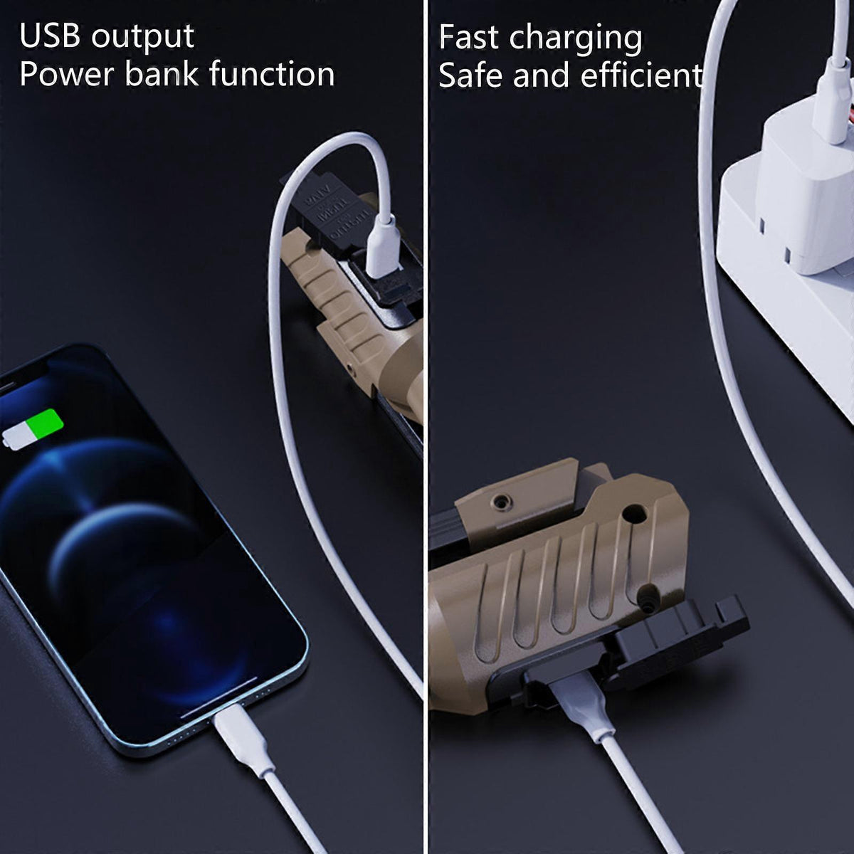 Akumulatorowa Lampa Robocza LED USB Regulowana Głowica – zdjęcie 2