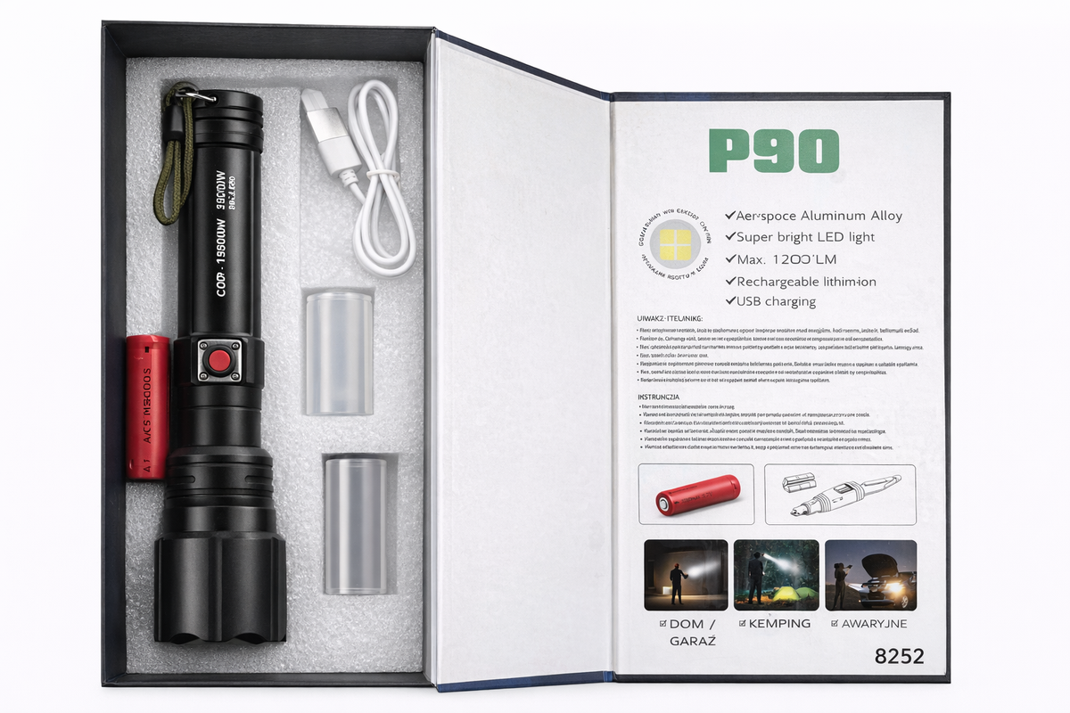 Latarka akumulatorowa X-BALOG P90 – zdjęcie 4