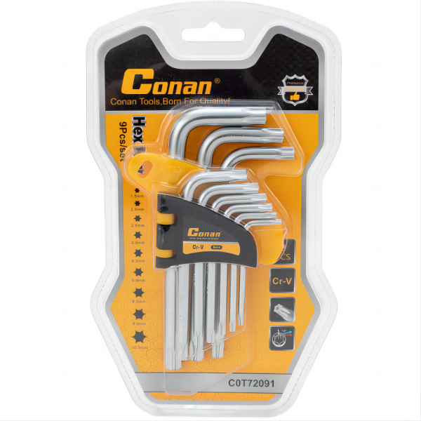 Zestaw Kluczy Torx Conan Cr-V 9 szt. z Uchwytem – Niezbędne – zdjęcie główne