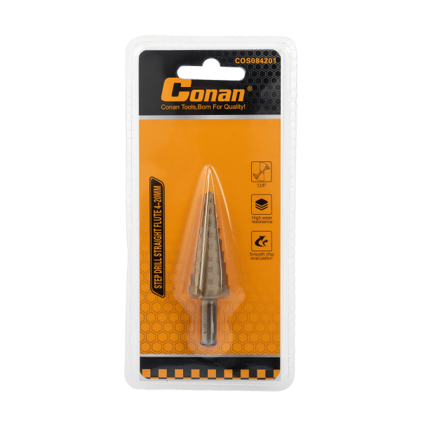 Wiertło Stopniowe Conan 4-20 mm do Metalu Drewna Plastiku – zdjęcie główne