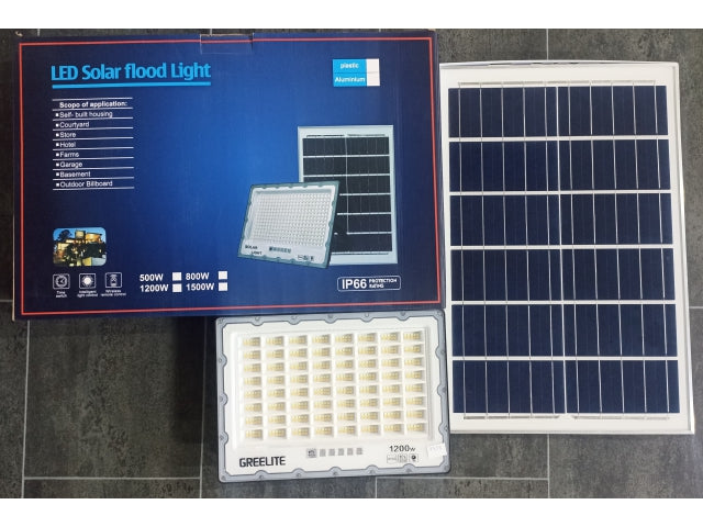 Solarny Naświetlacz LED 1200 W z Pilotem IP66 – Ogród, Podjazd – zdjęcie główne