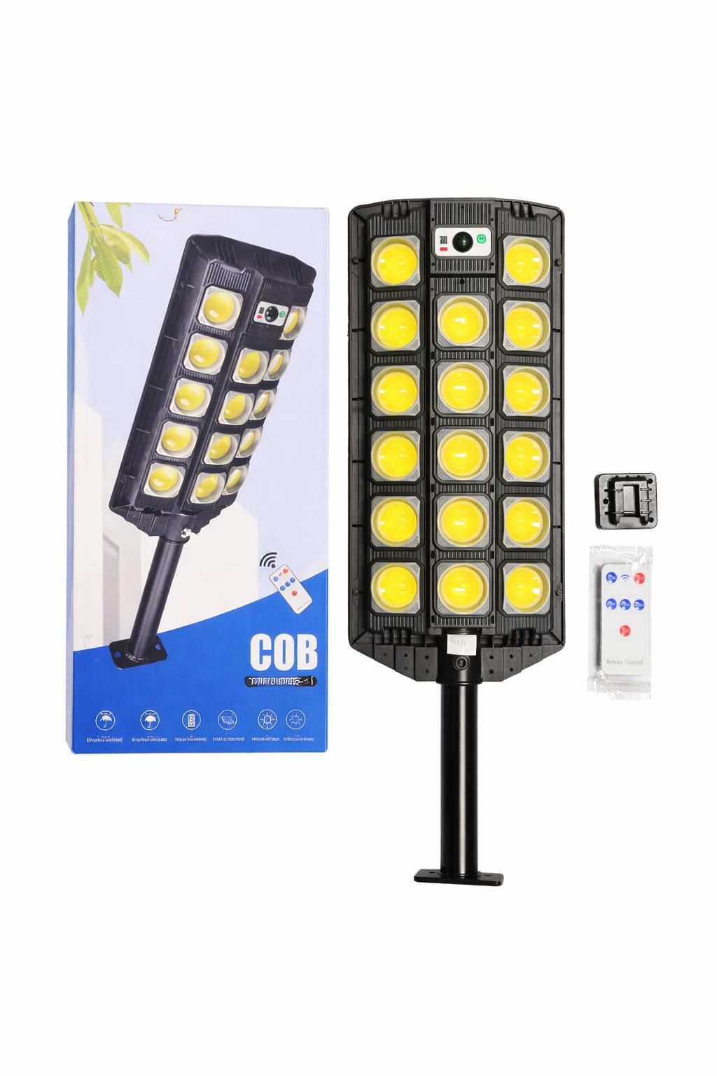 Solarna Lampa Uliczna COB LED z Kamerą i Pilotem – zdjęcie główne
