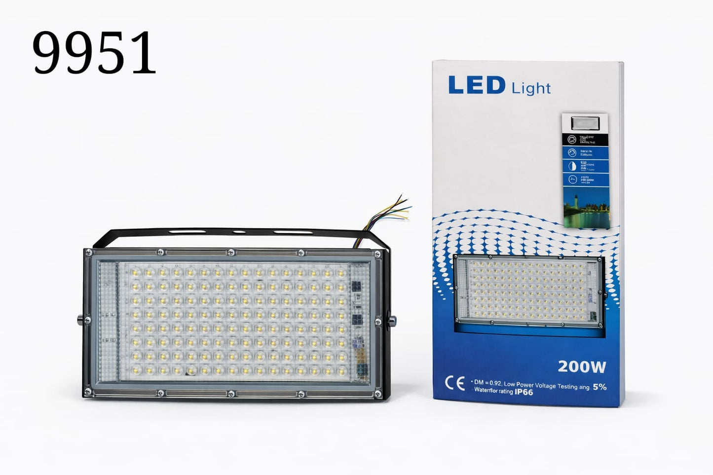 Naświetlacz LED 200W IP66 Zewnętrzny Reflektor Mocne Światło