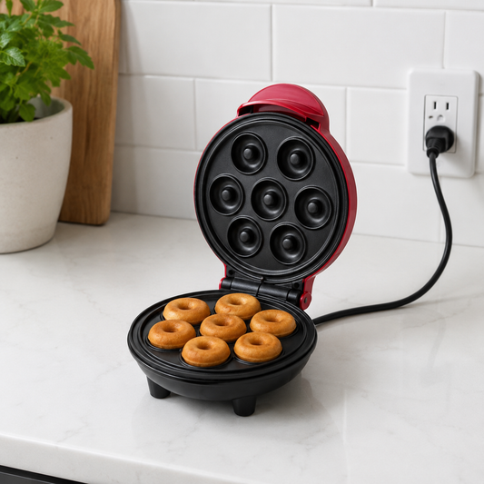 Mini Maszynka do Pączków Donutów 7szt. Szybkie Domowe Donuty