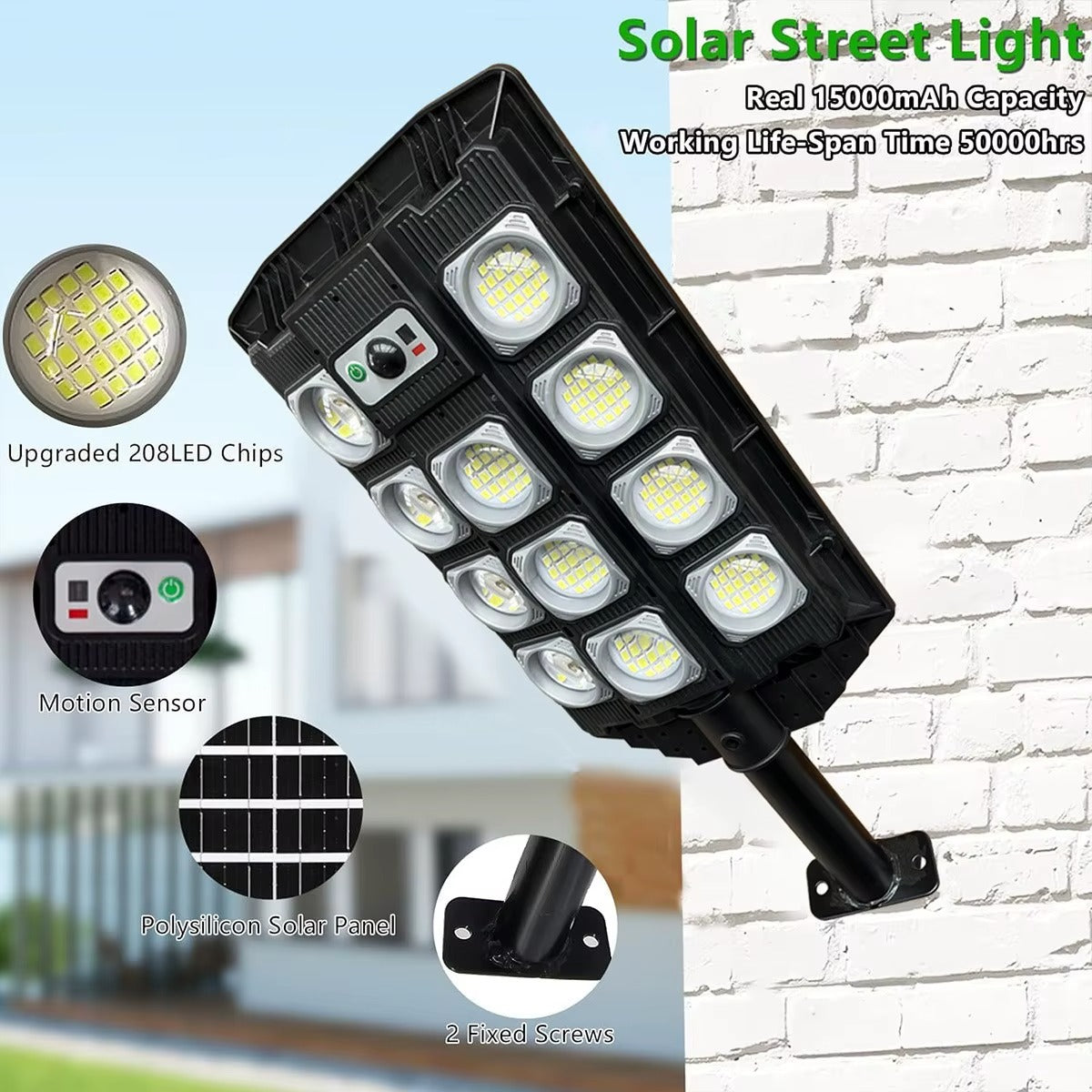 Lampa Solarna Uliczna 400W z Pilotem IP65 - Oświetlenie Ogrodowe