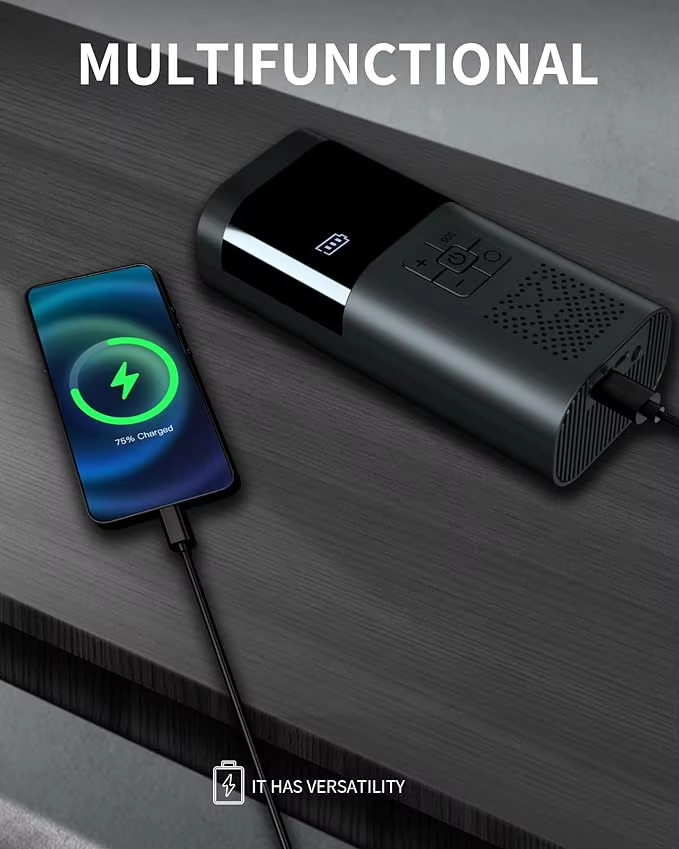 Przenośny Kompresor Samochodowy Cyfrowy LED | Pompka do Opon