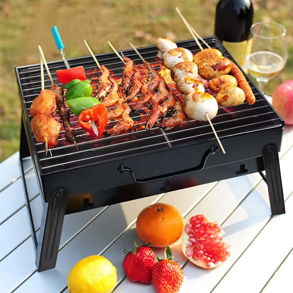 Przenośny Składany Grill Węglowy – Idealny na Piknik i Kemping – zdjęcie 3
