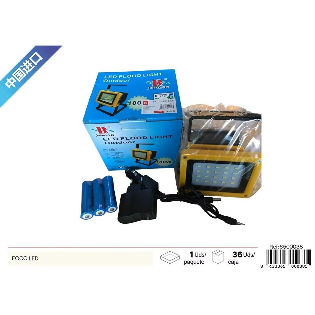 Przenośny Reflektor LED Zewnętrzny Akumulatorowy 100 W X-BALAG – zdjęcie główne