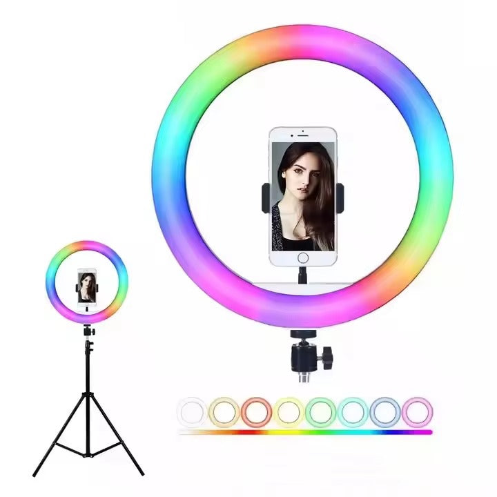 Lampa Pierścieniowa RGB ze Statywem | Idealna do Vlogów i Selfie