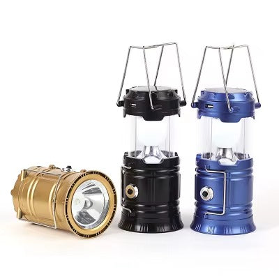 Solarna Lampa Kempingowa LED z Power Bankiem USB – zdjęcie 2