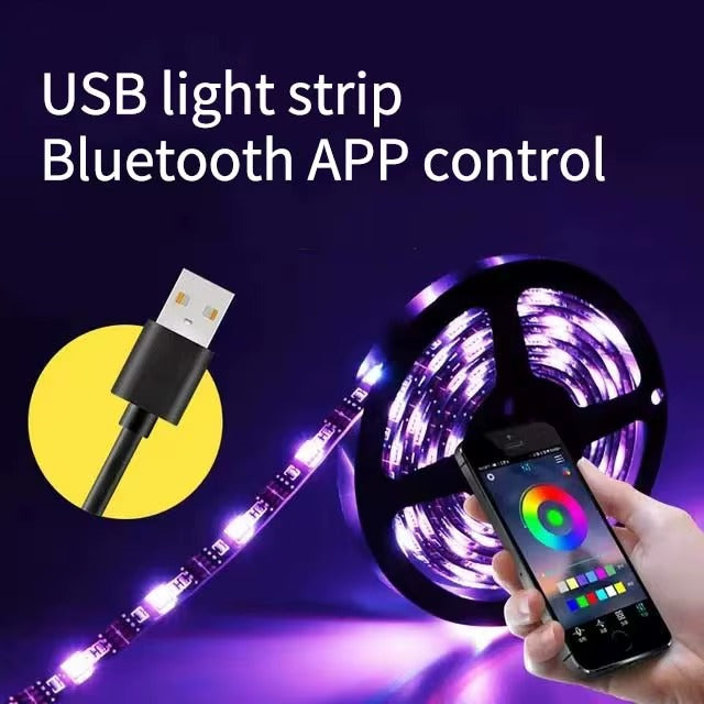 Inteligentne Taśmy LED RGB USB 5V z Aplikacją i Pilotem