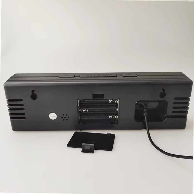 Cyfrowy Zegar LED z Termometrem i Higrometrem - Nowoczesny Design