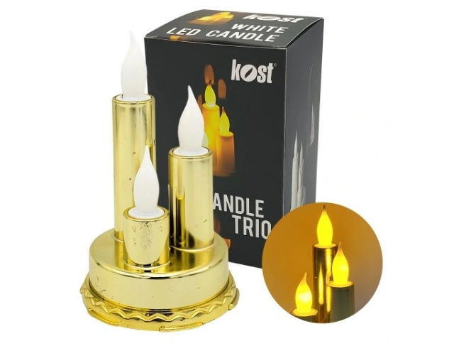 ŚWIECZKI LED ZŁOTE ŚWIĄTECZNE / CHRISTMAS LED GOLD