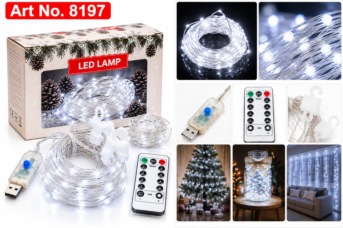 Kurtyna Świetlna LED 3 M 2 M 3 M×2 M Biała – art. 8197