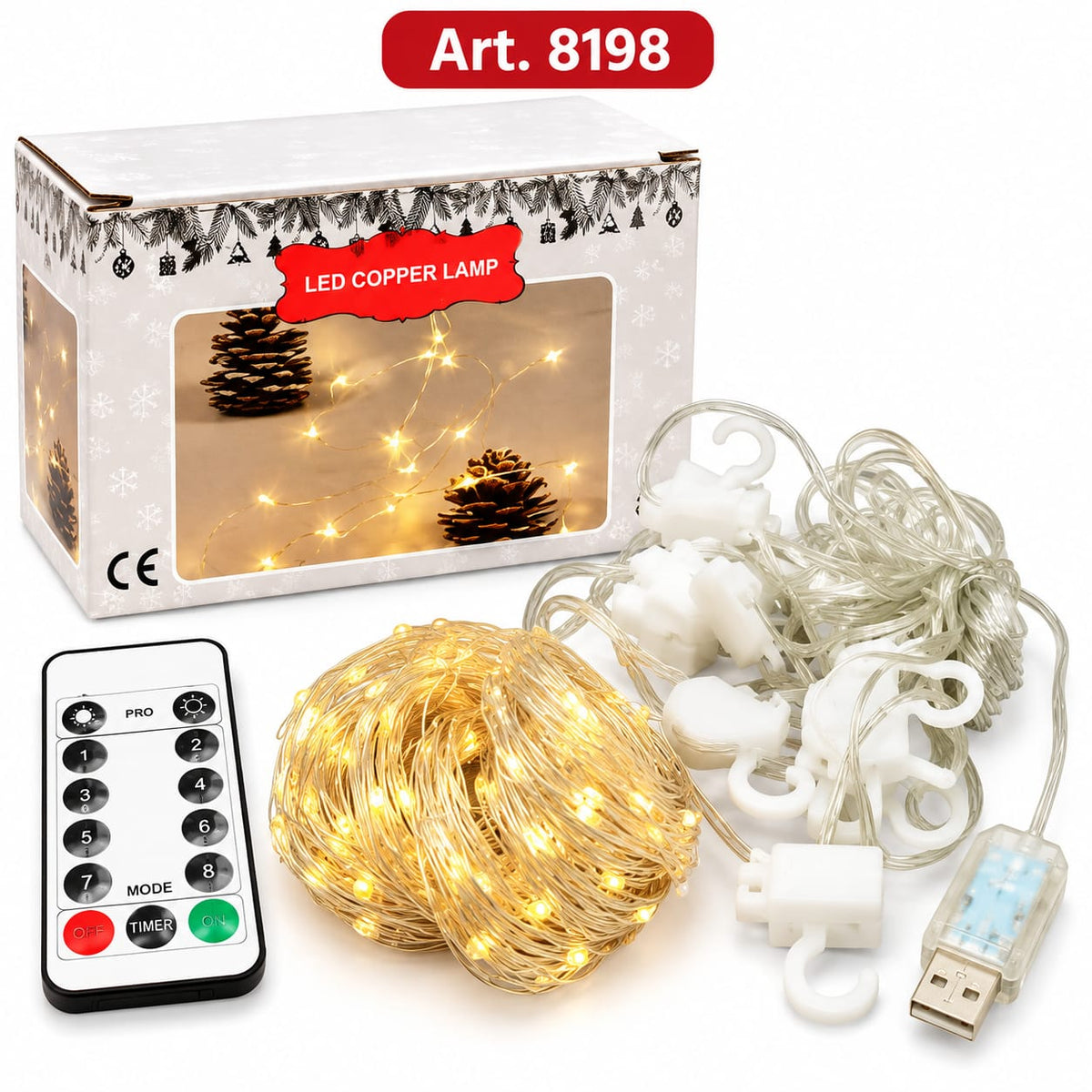 Kurtyna Świetlna LED 3 M 3 M×3 M Ciepła Biel