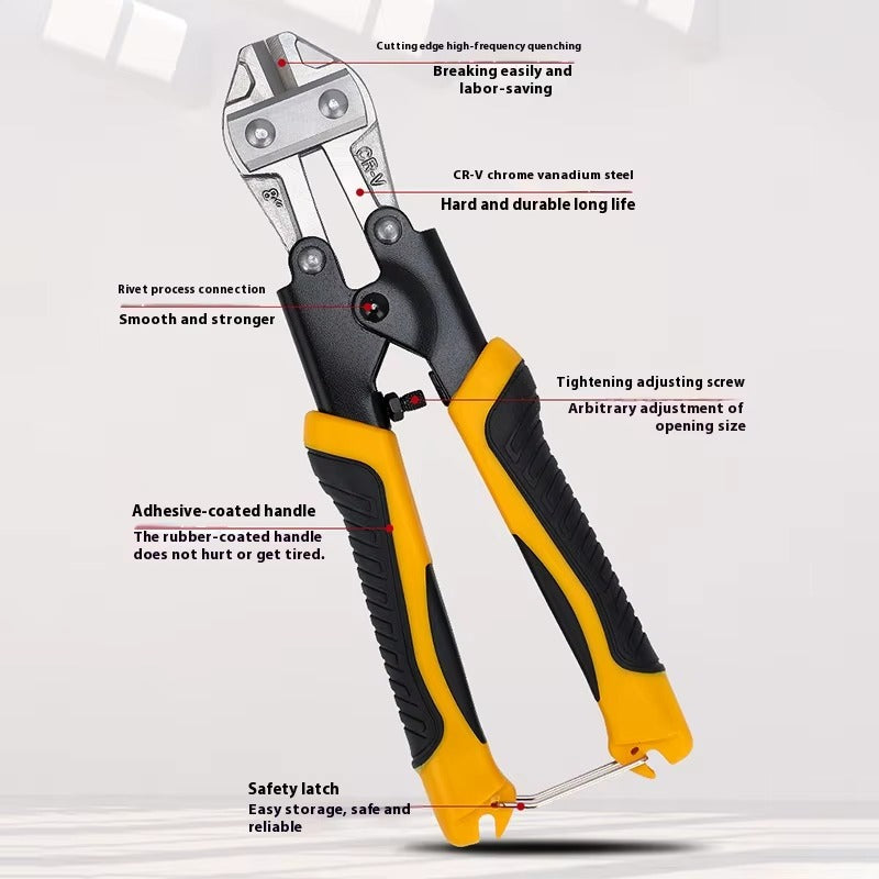 Wytrzymałe Nożyce do Prętów CR-V z Ergonomicznym Uchwytem