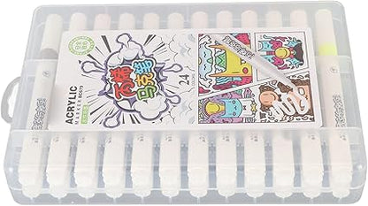 Zestaw 24 Markerów Akrylowych w Etui - Idealny dla Artystów