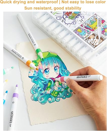 Zestaw 24 Markerów Akrylowych w Etui - Idealny dla Artystów