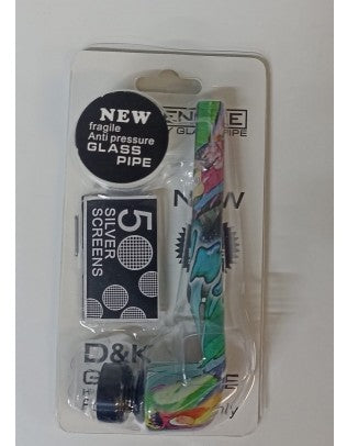 Kolorowa Szklana Fajka Antyciśnieniowa z Sitkami - Styl i Trwałość