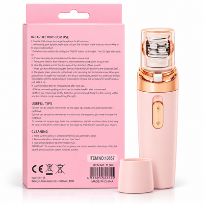 Mini depilator elektryczny 10857 – ujęcie dodatkowe produktu i opakowania