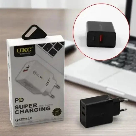 Ładowarka UKC PD Super Charging Power 3.0 USB-A/C Szybka
