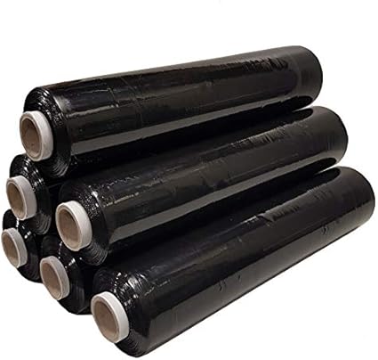 Czarna Folia Stretch do Pakowania - Ochrona, Prywatność, Wytrzymałość