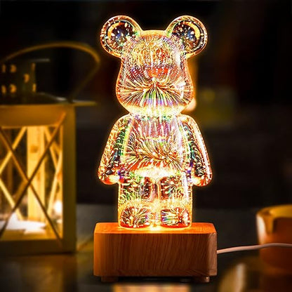 Lampa LED Miś 3D Holograficzny - Nastrojowe Oświetlenie Dekoracyjne
