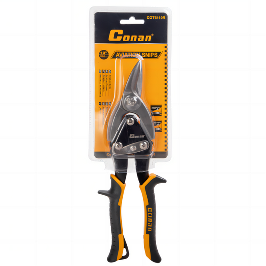 Nożyce Lotnicze do Blachy Conan 10" Proste - Precyzyjne Cięcie Metalu