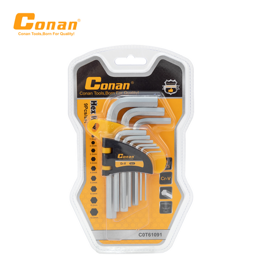 Zestaw Kluczy Imbusowych Conan Cr-V 9 szt. | Solidne Narzędzia