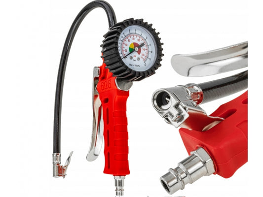 Profesjonalny Pistolet do Pompowania Kół z Manometrem