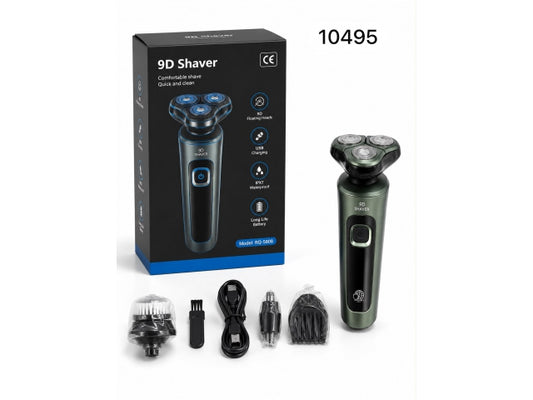 Golarka Męska 9D Shaver RQ-5808 IPX7 USB Zestaw 5w1 – zdjęcie główne