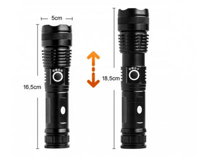 Mocna Latarka Akumulatorowa P90 z Zoomem 1500LM USB