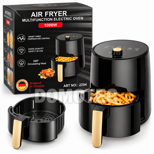 Frytkownica beztłuszczowa 2 L 1000 W czarno-złota – SKU 2292