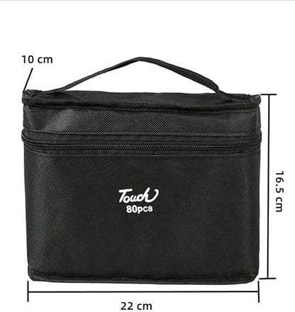 Markery Alkoholowe Touch 80szt. Dwustronne z Etui | Sztuka Rysunku