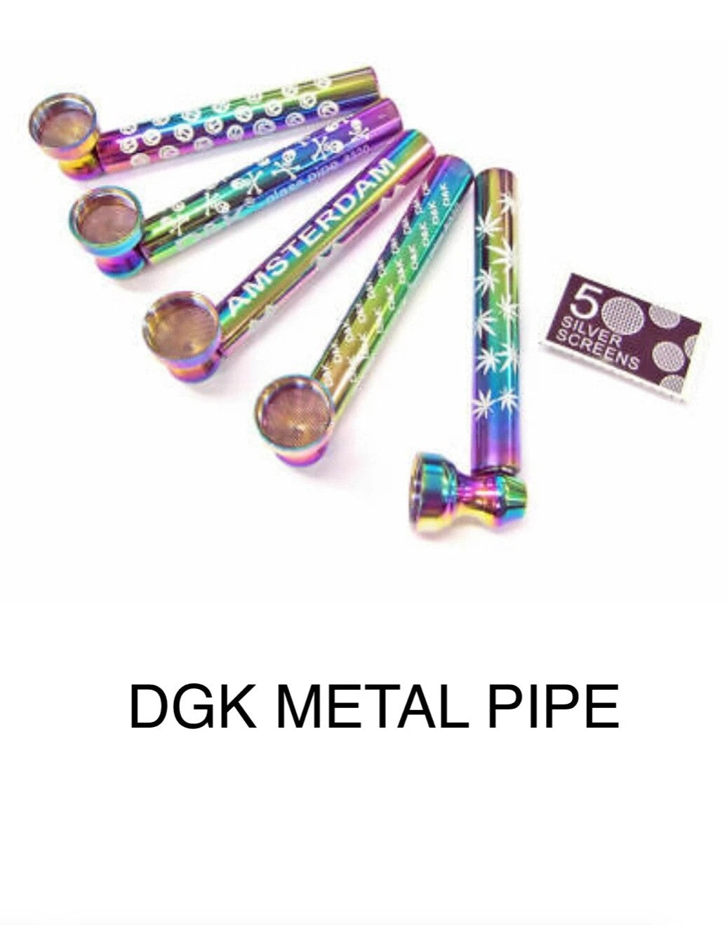 Fajka Szklana D&K Tęczowa z Sitkami - Wysoka Jakość