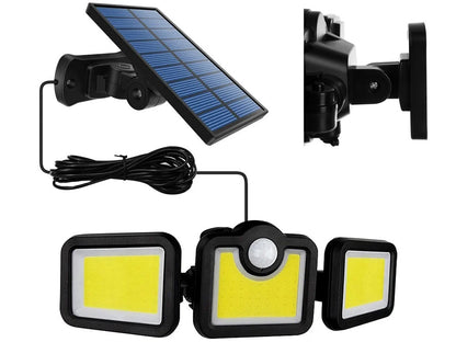 Solarna Lampa Zewnętrzna COB LED z Czujnikiem Ruchu do Ogrodu