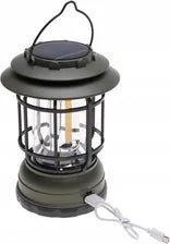 Latarnia Kempingowa LED Solar Vintage - Oświetlenie Ogrodowe