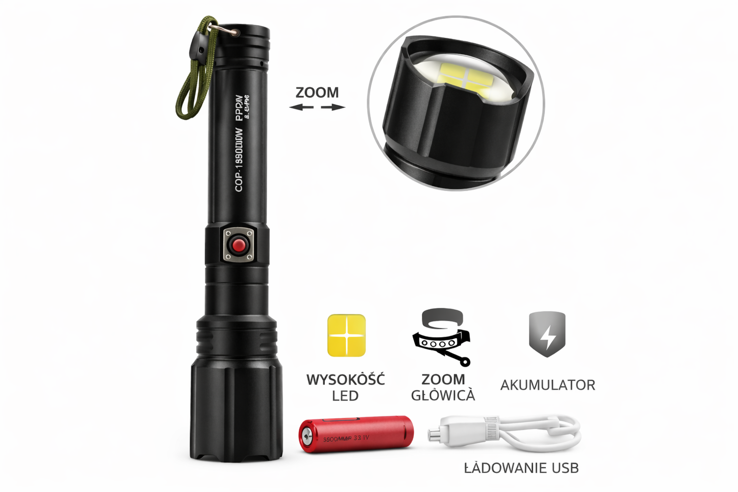 Latarka Akumulatorowa X-BALOG P90 Super Light