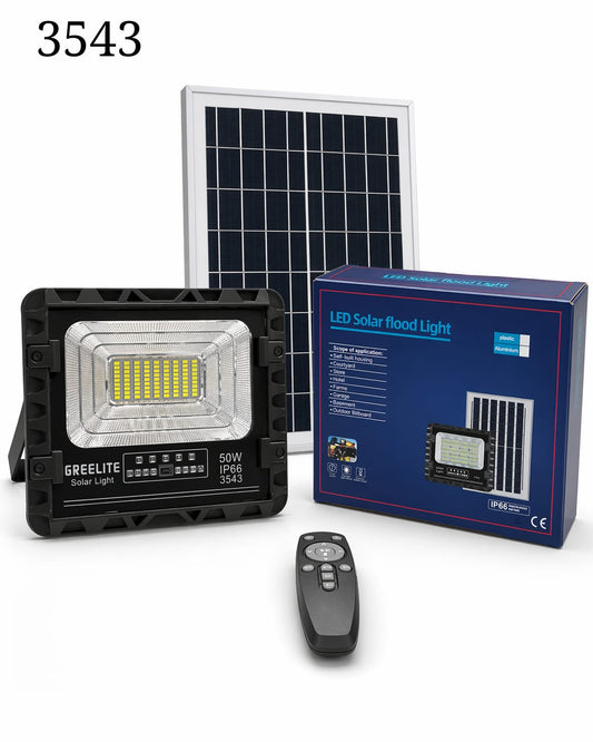 Solarny Naświetlacz LED 50W IP66 z Pilotem GREE LITE Ogród Dom