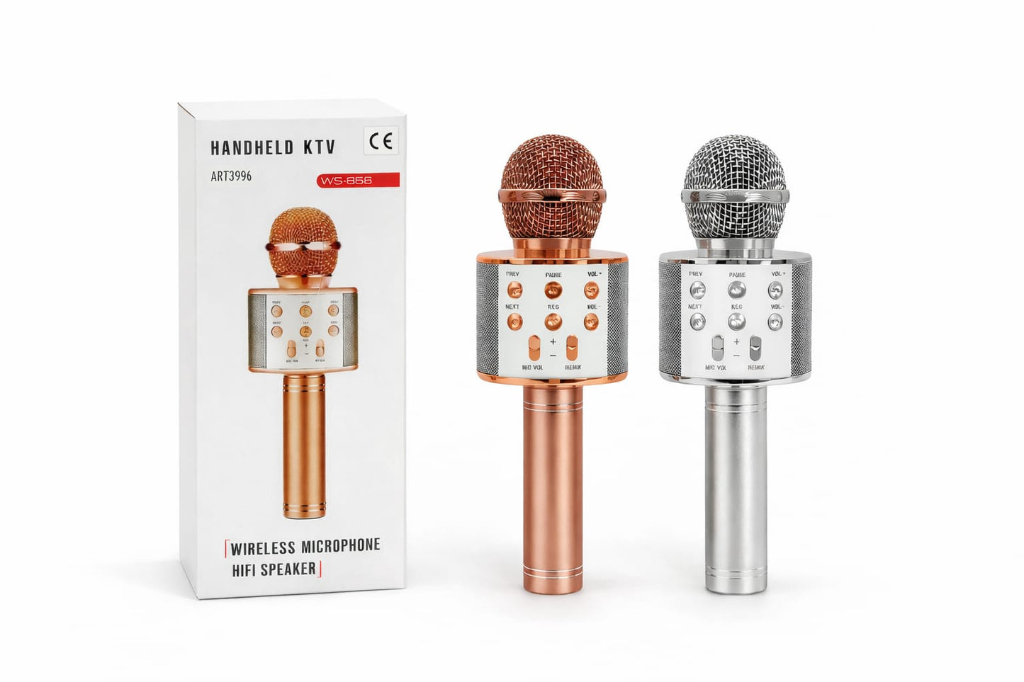 Bezprzewodowy Mikrofon Karaoke Bluetooth z Głośnikiem LED - Idealny na Imprezy!