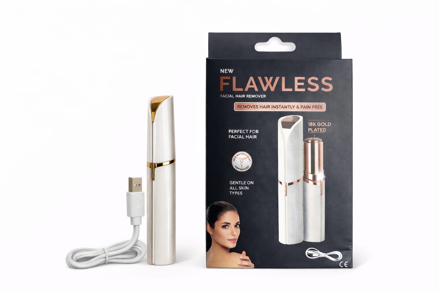 Falwless Facial Hair Remover USB Charge