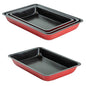 Zestaw 3 Blach do Pieczenia Non-Stick Czerwone - Idealne do Twojej Kuchni