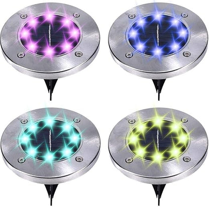 Lampy Solarne LED SL-600 RGB 8 LED – Zestaw 4 szt