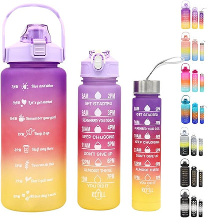 Motywacyjna Butelka na Wodę ze Słomką - Nawodnienie na Co Dzień