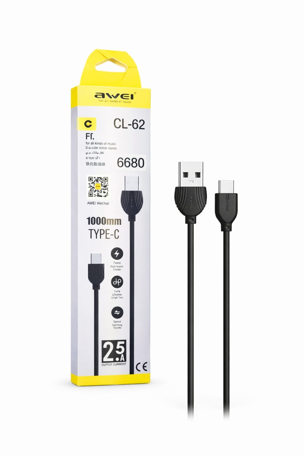 Cable Awei Cl 62 Type C 1M
