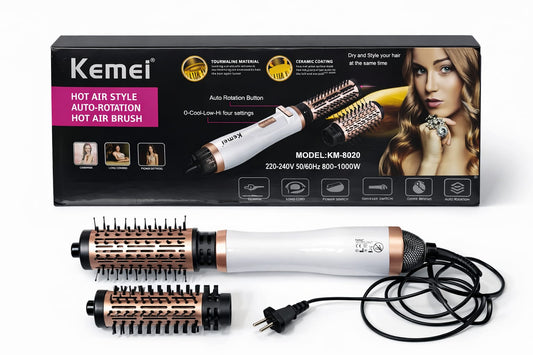 Szybko Nagrzewająca Suszarka Kemei KM-8020 Szczotka 2w1