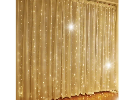 CURTAIN COPPER WIRE 3M X 2M, 200 LEDS, WARM WHITE