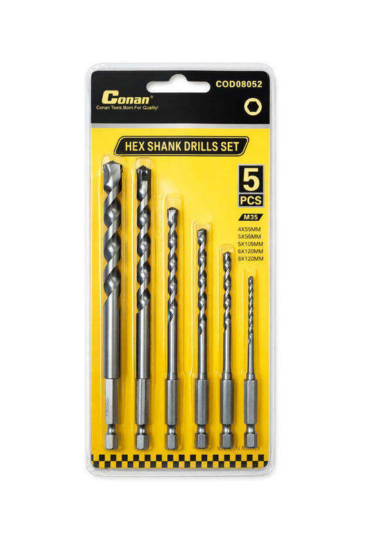 Tools 5Pcs Hex Shank Drills Set Stone Cod08062